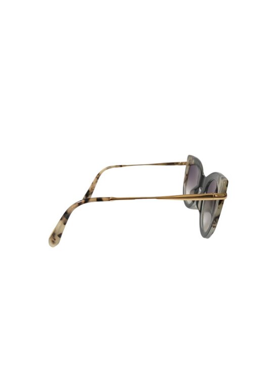 Krewe Laveau Cat Eye Sunglasses Womens Black Brown 24K Gold Hardware Gradient main image 6